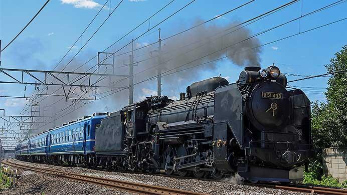 D51 498が12系客車・EF64 1053とともに上越線で試運転｜鉄道ニュース