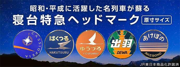 JR東日本商事，原寸サイズのヘッドマークレプリカ5種類を発売｜鉄道