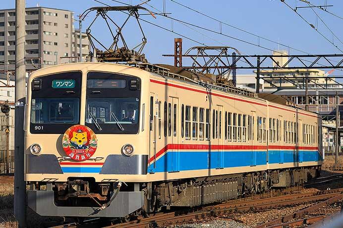 近江鉄道でお正月オリジナルヘッドマーク掲出