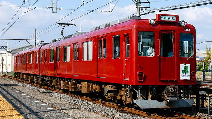 養老鉄道600系D04編成に「ぎふ グリーン・ライフ フェスティバル 2025」PRヘッドマーク