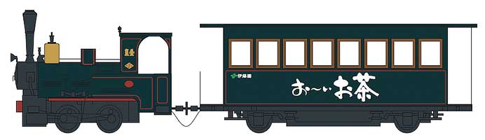 伊予鉄道，坊っちゃん列車に「お～いお茶」ラッピングを実施