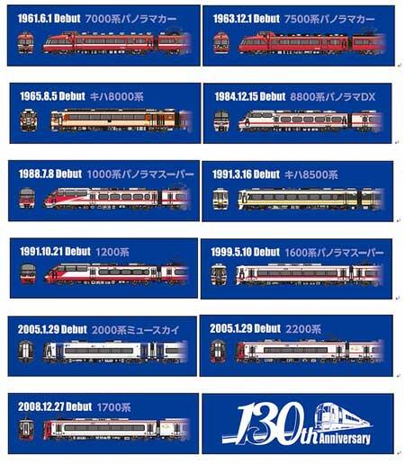 「名鉄歴代特急ミニマグネット」を発売