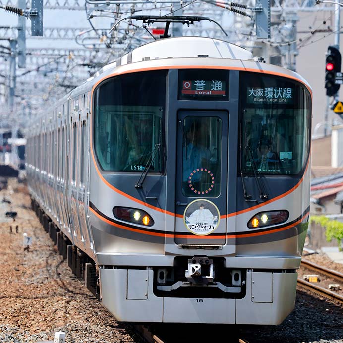 323系LS18編成に「大阪市立美術館リニューアル・オープン」PRヘッドマーク