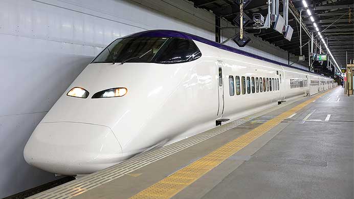 塗装変更されたE3系Ⅼ67編成が新潟へ