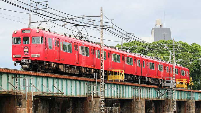 名鉄6000系固定4両編成のさよならイベントが行なわれる