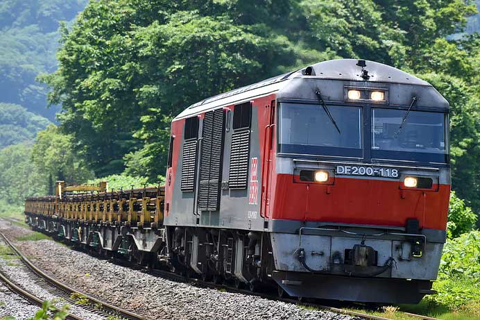 北海道新幹線用ロングレール輸送，2回目が行なわれる