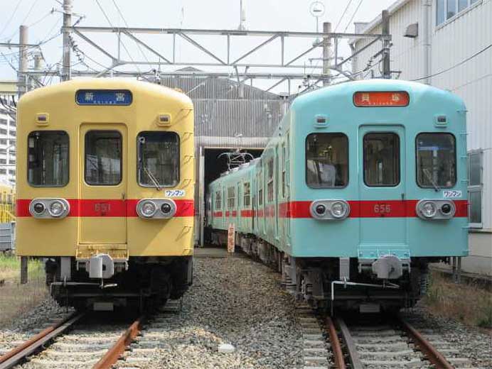 西鉄600形を「アイスグリーン」に復刻塗装