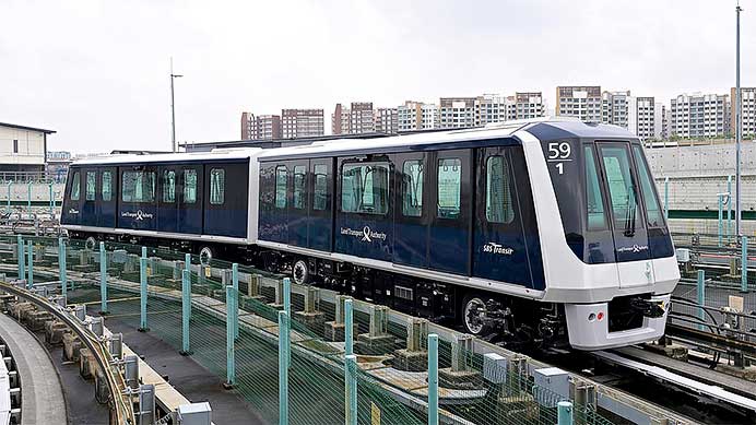 三菱重工業，シンガポール「センカン・プンゴルLRT」向け新車両が営業運転を開始