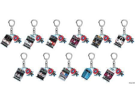 「EXPO2025 ＆ Kansai Area Trains トレーディング2連アクリルキーホルダー（ラッピング列車ver）」