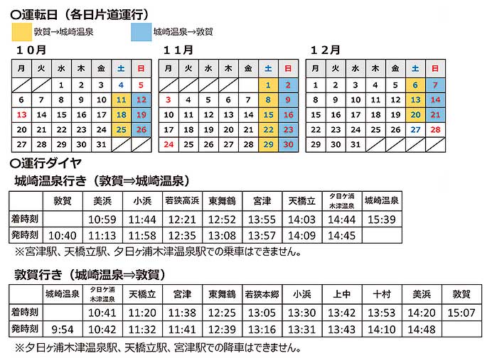 JR西日本，観光列車「はなあかり」，2025年秋季の運転計画を発表