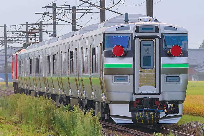 733系4000番代が甲種輸送される