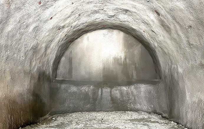 北海道新幹線 内浦トンネル(静狩)他工区が隣接する(東川)工区へ到達