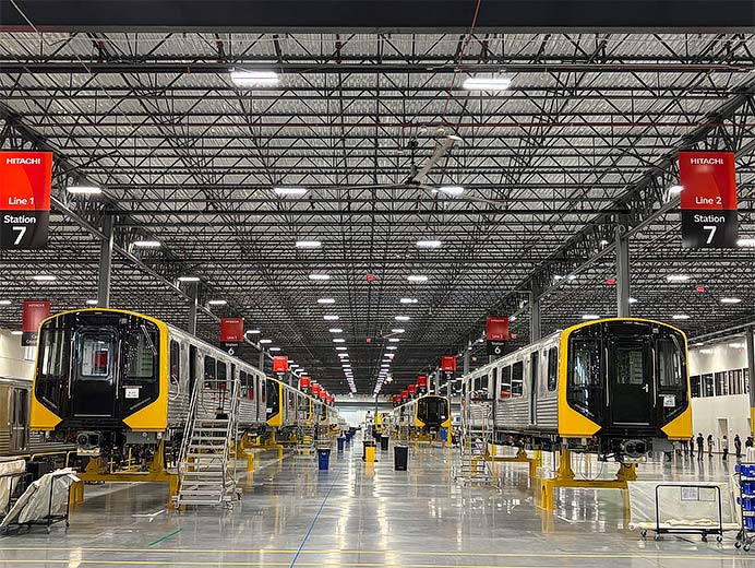 日立レール，米国・メリーランド州で新たな鉄道車両製造工場の本格稼働を開始