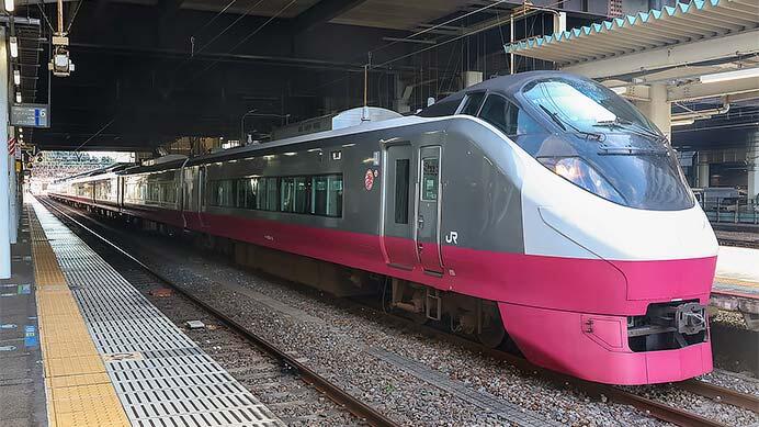 E657系K12編成（スカーレットブロッサム塗装）が郡山総合車両センターへ