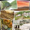 鉄道風景画家 松本忠さんの只見線応援展開催