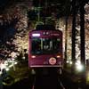4月5日〜7日 嵐電，桜のトンネルライトアップ実施・夜桜電車を運転