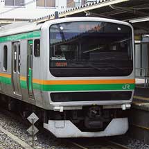 小山車両センターのE231系にホーム検知装置