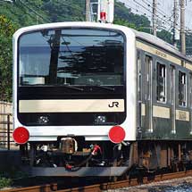 横浜支社向け209系改造訓練車が甲種輸送される