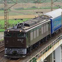 尾久車両センター24系9両が長野へ回送される