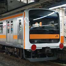 八王子支社向け209系訓練車が甲種輸送される