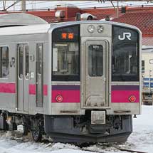 秋田車両センター701系N32編成の表示器がLEDに