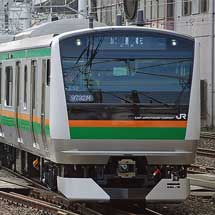 E233系3000番台E02編成＋E52編成が出場
