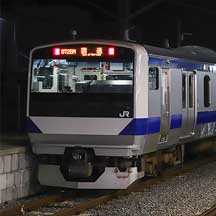 E531系3000番台K555編成の側面に安全確認カメラとホーム検知装置