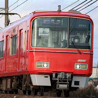 名鉄3700系に「イチ*ビル グランドオープン」PR系統板