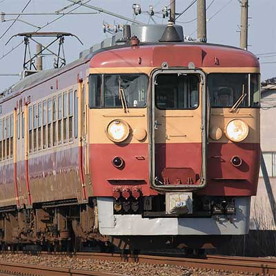 国鉄475系国鉄色　旧ロット 475系国鉄色 急行ヘッドマーク 北陸本線100周年記念号 【JR 475