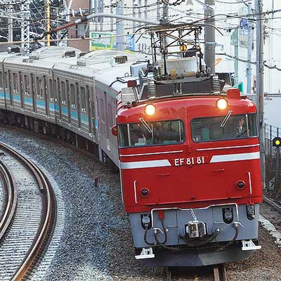 EF81 81が205系500番台をけん引｜鉄道ニュース｜2009年12月26日掲載