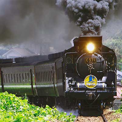 C57 1＋DE10 1076＋12系が山口線試運転｜鉄道ニュース｜2010年7月24日