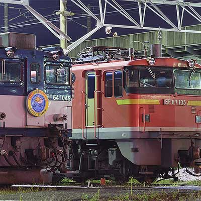 昭和レトロ:地方機関区操車場、信号所、車庫、廃車貨車風景