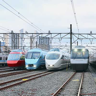 小田急「ロマンスカー」が海老名車両基地で並ぶ｜鉄道ニュース｜2018年