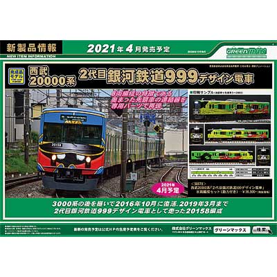 グリーンマックス，西武20000系「2代目銀河鉄道999デザイン電車」の