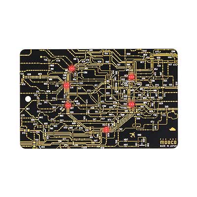 在庫切れ品】moeco クラウストルム 東京回路線図 名刺入れ 緑 名刺