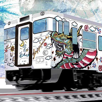 JR九州 キハ47 唐津車 運賃表示器(三陽電機製) ★ご自宅で即動作可能 JR九州，「EXILE」のTAKAHIROさんがデザインしたペイント列車を
