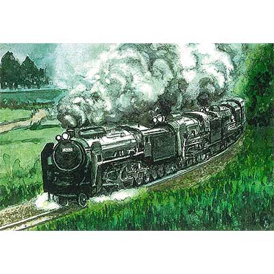 7月12日〜17日 桶川市民ホールで樫田龍雄氏個展「蒸気機関車 水彩画展