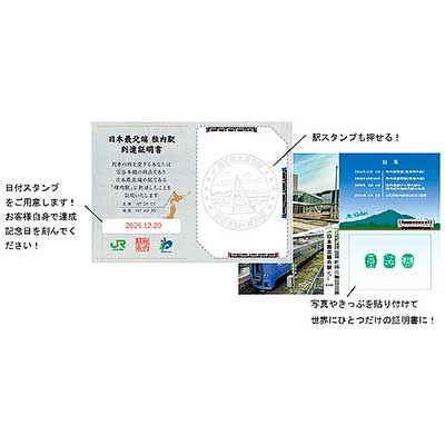 12月1日〜 稚内市×JR北海道，「日本最北端稚内駅 到達証明書」を配布